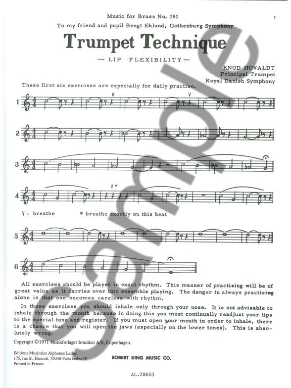 Trumpet Technique Lip Flexibilit